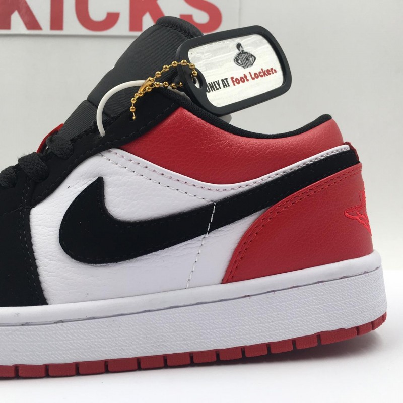 jordan one low black toe